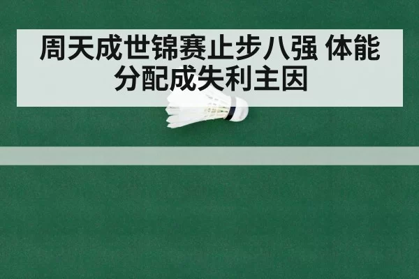 周天成世锦赛止步八强 体能分配成失利主因